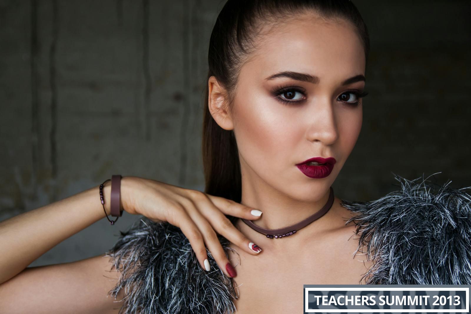 mujer maquillada